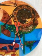 Unieke Wandklok met Abstract Design, Ophalen of Verzenden, Zo goed als nieuw, Analoog, Wandklok