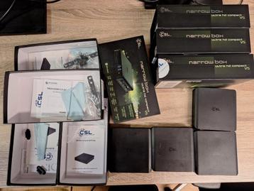 4x CSL computer narrow box ultra HD compact v5 mini-pc (HTPC beschikbaar voor biedingen