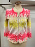 Marc Cain vest maat 3 M 38 roze geel rits ecru, Ophalen of Verzenden, Zo goed als nieuw, Maat 38/40 (M), Geel