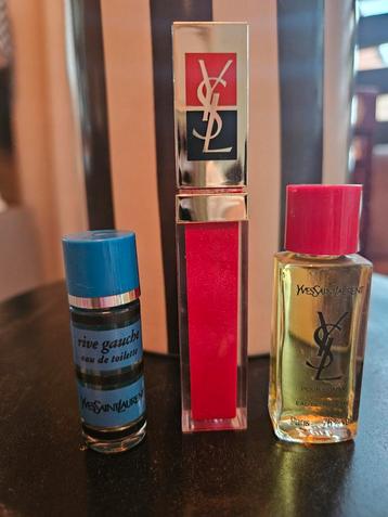 YSL Lipgloss + 2 Vintage Parfum Miniaturen beschikbaar voor biedingen