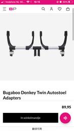 Bugaboo Donkey Twin Autostoel Adapters, Nieuw, Zijbescherming, Isofix, Ophalen
