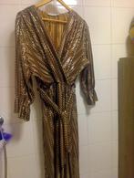Ambika Jule Overslagjurk Goud Metallic Plissé Maat S  ZGAN, Maat 38/40 (M), Overige kleuren, Ophalen of Verzenden, Zo goed als nieuw