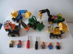 Duplo Toolo set met 5 wegenbouw machines., Ophalen of Verzenden, Gebruikt, Losse stenen, Duplo