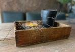 Oud houten bakje kistje sober sleets landelijk, Ophalen of Verzenden, Zo goed als nieuw, Minder dan 50 cm