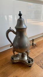 Tinnen koffiekan met onderstel, Antiek en Kunst, Antiek | Tin, Ophalen of Verzenden