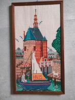 Borduurwerk in lijst. Kruissteek. Hoofdtoren Hoorn, Ophalen of Verzenden, Overige typen