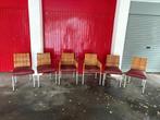 te koop: 6 eetkamerstoelen kff in gebruikte staat, Huis en Inrichting, Stoelen, Ophalen, Gebruikt, Riet of Rotan, Bruin