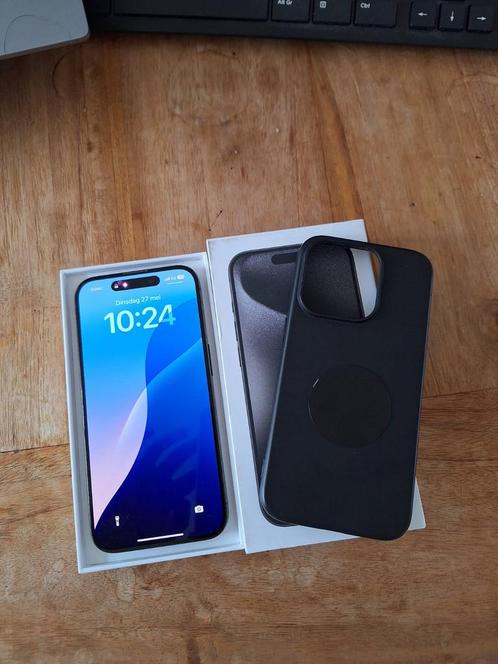 iPhone 15 Pro 256GB Zwart Titanium ZGAN, Telecommunicatie, Mobiele telefoons | Apple iPhone, Zo goed als nieuw, 256 GB, Zonder abonnement