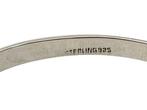 Strakke zilveren bangle, slavenband. B 4,5 mm, Verzenden, Nynkegardenier.nl, Zo goed als nieuw, Zilver