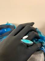 Amazoniet geluk beschermt aura straling healing magie, Sieraden, Tassen en Uiterlijk, Ringen, 18 tot 19, Blauw, Nieuw, Ophalen of Verzenden