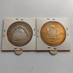 Zambia 5000 kwancha 1999 en Liberia 10 dollar 1999 - zilver, Postzegels en Munten, Munten | Afrika, Zilver, Zambia, Ophalen of Verzenden