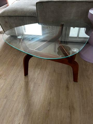 Salontafel Breno. glas, kleur bruin.