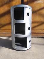 KARTELL COMPONIBILI ZILVER MAT GRIJS KASTJE ITALIAANS RETRO, Huis en Inrichting, Slaapkamer | Nachtkastjes, Ophalen of Verzenden
