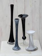 Set vazen in zwart-wit-grijs, Ophalen, Overige kleuren, Minder dan 50 cm, Glas