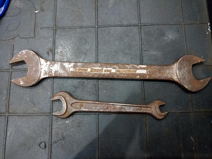 2x Hazet Sleutels - Oldtimer Gereedschap, Doe-het-zelf en Verbouw, Gereedschap | Handgereedschap, Gebruikt, Ophalen of Verzenden