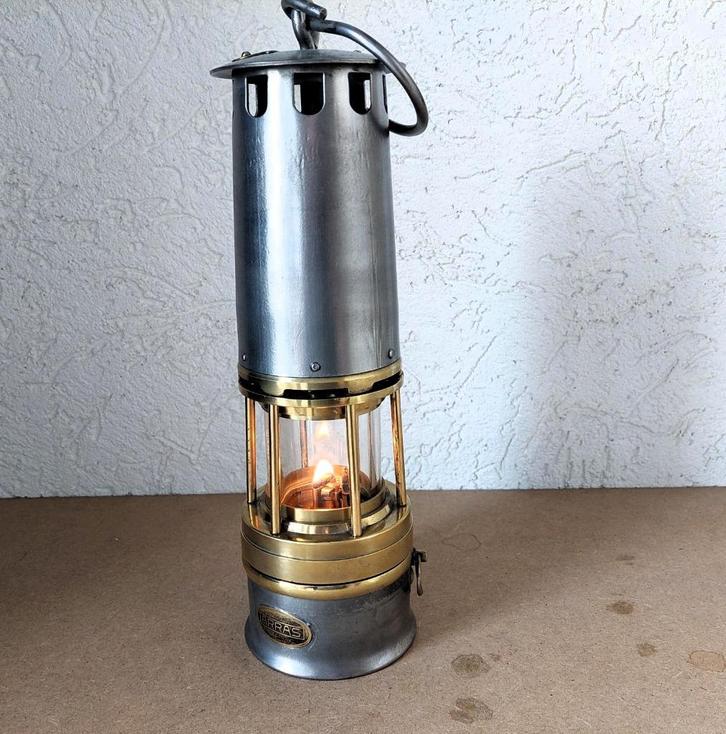 Mijnlamp Mijnwerkerslamp Mijnwerker Arras, Antiek en Kunst, Antiek | Lampen, Ophalen of Verzenden