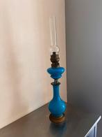 Vintage blauwe olielamp, Antiek en Kunst, Ophalen