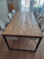 Woodville steigerhouten tafel 90x190, Huis en Inrichting, Tafels | Eettafels, Ophalen, Gebruikt, 50 tot 100 cm, Vijf personen of meer