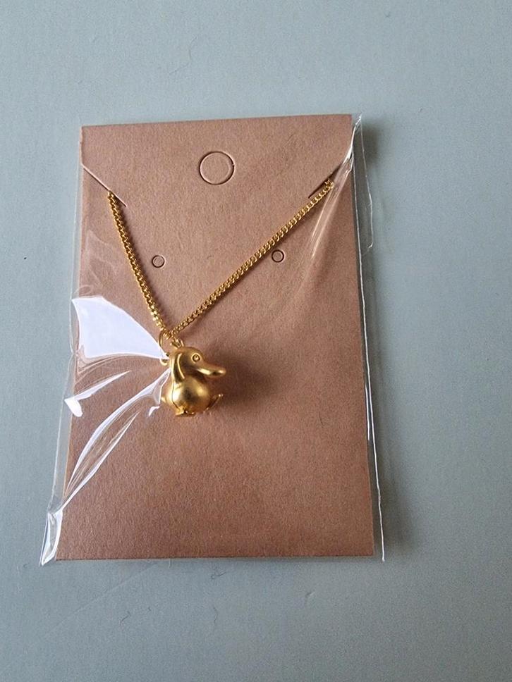 Gouden Psyduck Pokemon Ketting, Sieraden, Tassen en Uiterlijk, Kettingen, Nieuw, Overige materialen, Goud, Met hanger, Ophalen of Verzenden