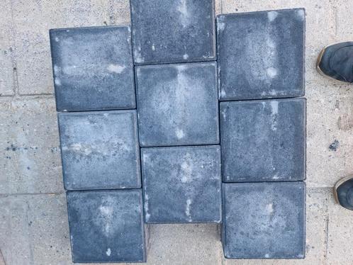 Dubbelklinker 21x21x8 antraciet, Tuin en Terras, Tegels en Klinkers, Zo goed als nieuw, Terrastegels, Beton, 10 m² of meer, Ophalen