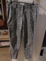 G177 Brax mt 42 broek grijs zwart animal print model Sara, Kleding | Dames, Verzenden, Zwart, Maat 42/44 (L), BRAX