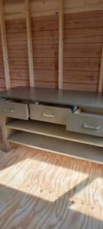 Robuust blok, Huis en Inrichting, Tafels | Sidetables, Ophalen, Gebruikt, 150 tot 200 cm, Rechthoekig