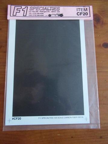 Carbon Fiber decal (F1 Specialties 1/20) beschikbaar voor biedingen