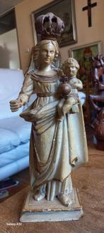 Houten Maria beeldje 19-eeuw., Ophalen of Verzenden