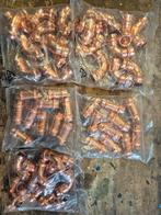 Roodkoperen perskoppelingen. 18 en 15mm, Bochten, Pvc, Nieuw, Ophalen of Verzenden