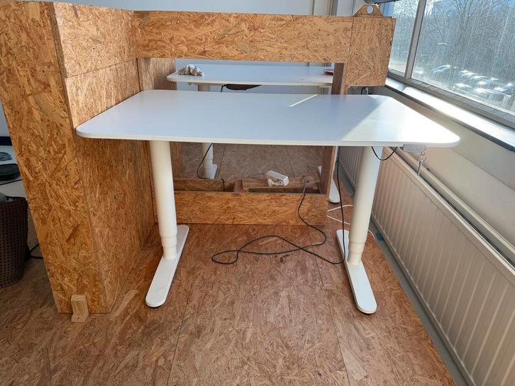 Ikea bekant 120x80 x2 electrisch, Huis en Inrichting, Bureaus, Gebruikt, Stabureau, Elektrisch, Ophalen
