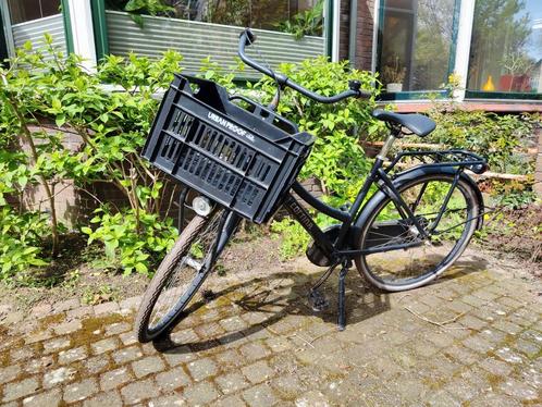 Stoere omafiets met krat, 3 versnellingen, Fietsen en Brommers, Fietsen | Dames | Omafietsen, Gebruikt, Minder dan 47 cm, Versnellingen