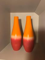 2 Scheurich vazen - Vintage keramiek, Huis en Inrichting, Woonaccessoires | Vazen, Ophalen, Gebruikt, Aardewerk of Porselein, Oranje