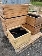 Houten plantenbak 50 x 50 grenen, Ophalen, Zo goed als nieuw, 60 cm of meer, Rechthoekig
