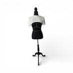 Wit geribbeld crop top, t-shirt, strass-steentjes, maar XS, Wit, Ophalen of Verzenden, Zo goed als nieuw, Zonder mouw