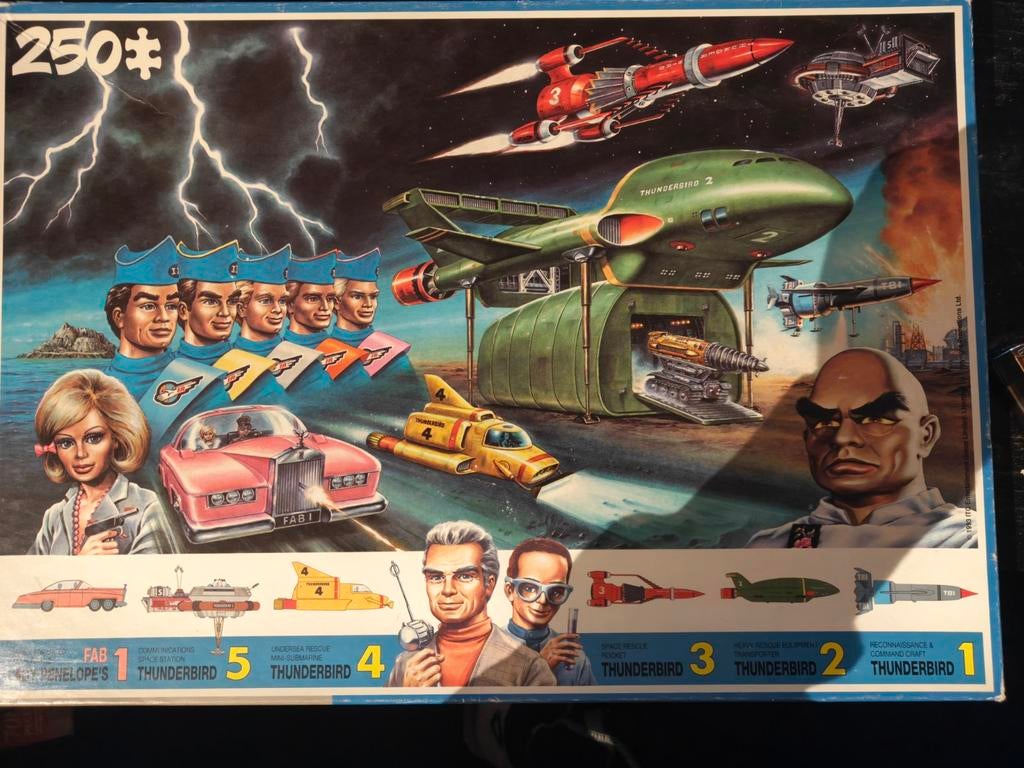 Vintage Thunderbirds puzzel, Ophalen of Verzenden, Gebruikt