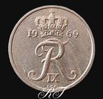 Te koop 10 Deense øre munt uit 1969., Ophalen of Verzenden, Overige landen, Losse munt