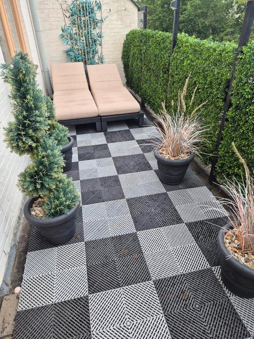 Kunst tegels klik, Tuin en Terras, Tegels en Klinkers, Zo goed als nieuw, Terrastegels, Beton, 10 m² of meer, Ophalen