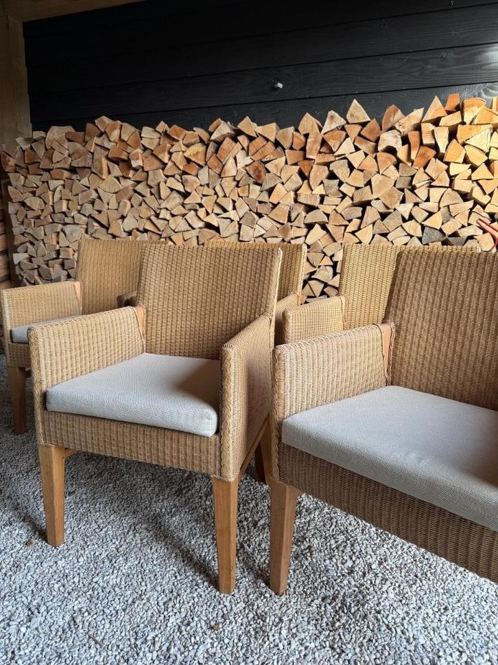 Zes mooie Loom Collection stoelen (zgan), Huis en Inrichting, Stoelen, Zo goed als nieuw, Vijf, Zes of meer stoelen, Overige materialen