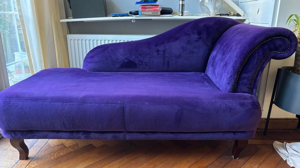 Chaise Longue - Recentelijk Bekleed, Eenpersoons, Ophalen of Verzenden, Zo goed als nieuw, Minder dan 150 cm