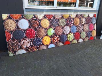 Schitterend groot en kleurrijk akoestisch doek  beschikbaar voor biedingen