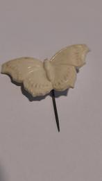 Vintage speldje witte vlinder, Ophalen of Verzenden, Gebruikt