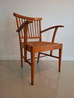 Vintage dutch design stoel fauteuil, Riet of Rotan, Gebruikt, Bruin, Dutch Design, Vintage