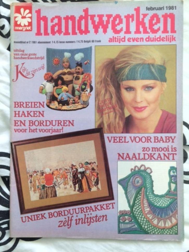 tijdschrift margriet handwerken (later steek) februari 1981, Boeken, Tijdschriften en Kranten, Gelezen, Damesbladen, Ophalen of Verzenden