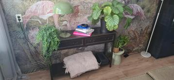 Vintage Sidetable Donkerbruin beschikbaar voor biedingen