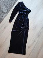 Lange velours Jurk, Kleding | Dames, Gelegenheidskleding, Galajurk, Blauw, Ophalen of Verzenden, Zo goed als nieuw