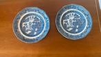 Twee borden, Staffordshire, blauw/wit, Antiek en Kunst, Ophalen of Verzenden
