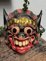 Barong masker houtsnijwerk Indonesie handbeschilderd vintage, Antiek en Kunst, Kunst | Beelden en Houtsnijwerken, Ophalen of Verzenden