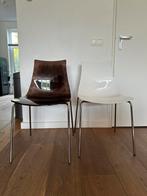 6 moderne design eetstoelen Calligaris ICE - goede staat!, Huis en Inrichting, Stoelen, Ophalen, Gebruikt, Bruin, Modern