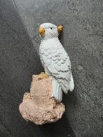 Wit met goud kaketoe-beeldje 15 cm, Verzamelen, Beelden en Beeldjes, Ophalen of Verzenden, Zo goed als nieuw, Dier