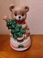 *Vintage muziekdoos met schattig beertje en kerstboompje, Verzenden, Zo goed als nieuw
